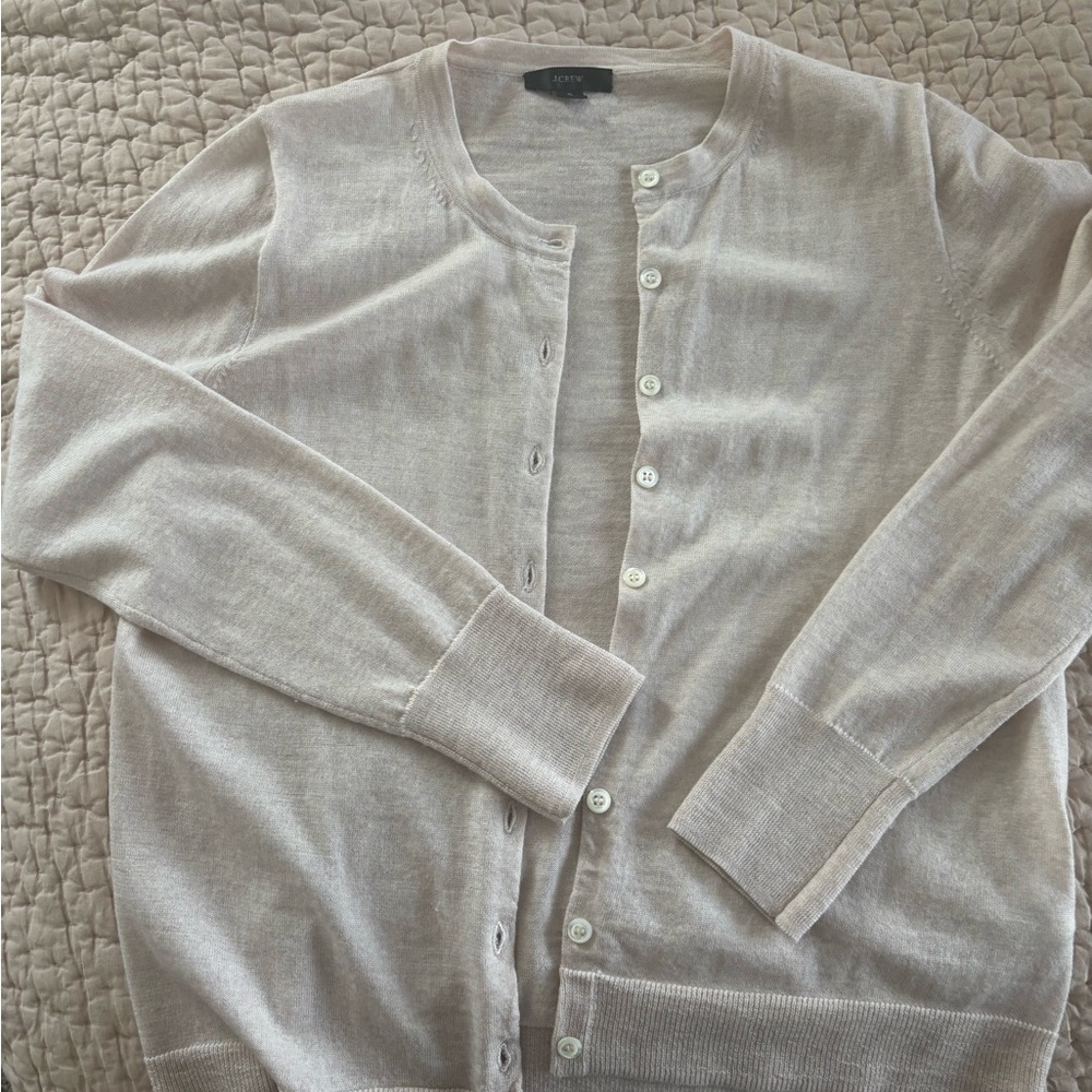 J. Crew Light pink Knit Cardigan